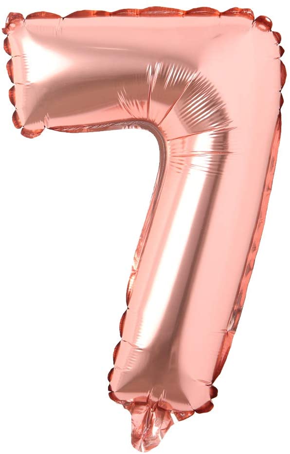 16" Balloon Numbers - Rose Gold - Party America