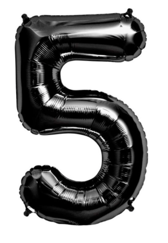 34" Balloon Numbers - Black - Party America
