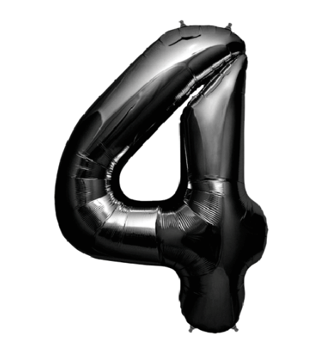 34" Balloon Numbers - Black - Party America