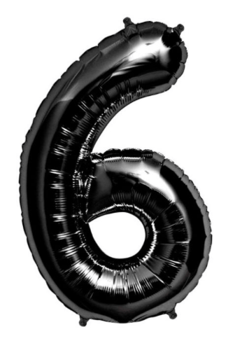 34" Balloon Numbers - Black Conver USA