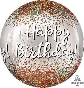 15" Orbz - Happy Birthday Sequins - Anagram