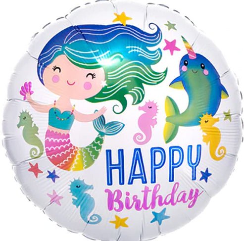 18" Colorful Mermaid Happy Birthday - Anagram