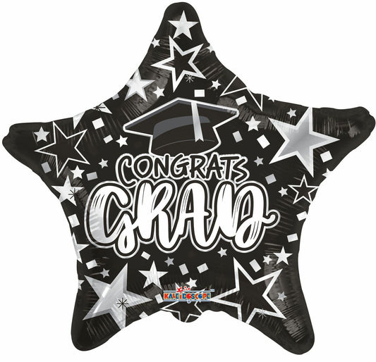 18" Congrats Grad Black (100ct) - Conver USA