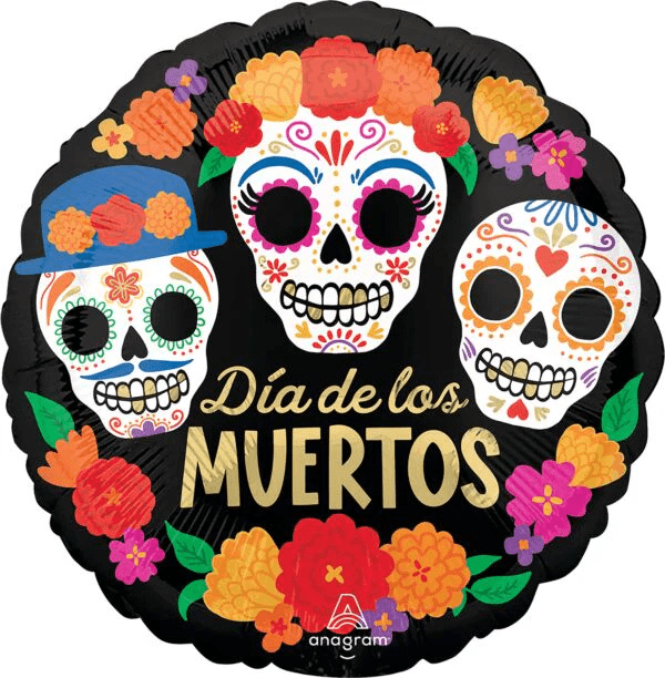 18" Dia de los Muertos - Bright Flores - Anagram
