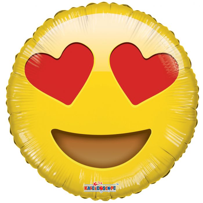 18" Emoji - Heart Eyes (100ct) - Conver USA