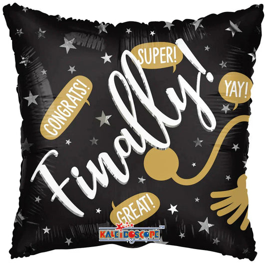 18" Finally Graduation Grad Cap (100ct) - Conver USA