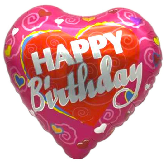 18" Happy Birthday - Assorted Hearts (20ct) - Party America