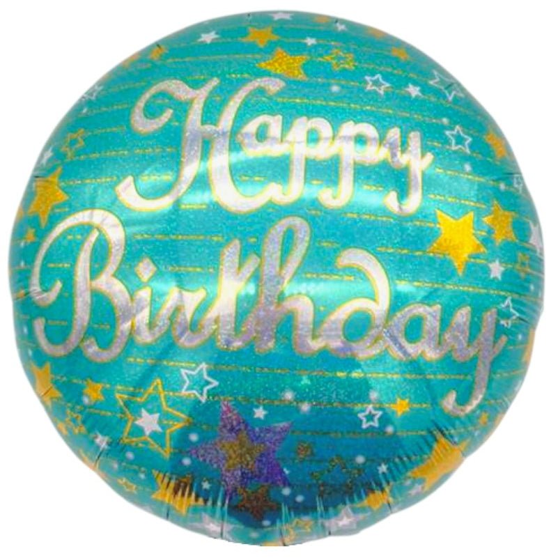 18" Happy Birthday - Blue with Stars (20ct) - Party America