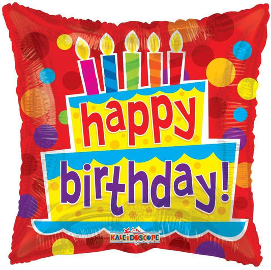 18" Happy Birthday Cake & Candles (100ct) - Conver USA