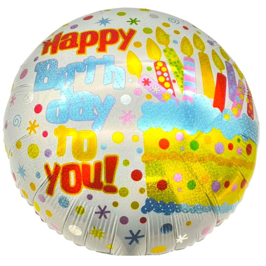 18" Happy Birthday - Cake with Candles (20ct) - Party America