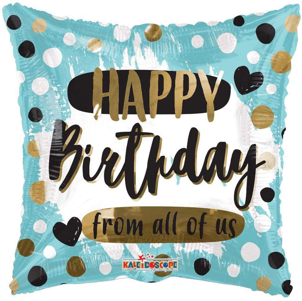 18" Happy Birthday - From All of Us (100ct) - Conver USA