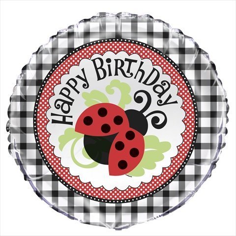 18" Happy Birthday Lady Bug Picnic - Unique
