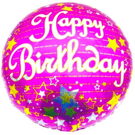 18" Happy Birthday - Pink with Stars (20ct) - Party America