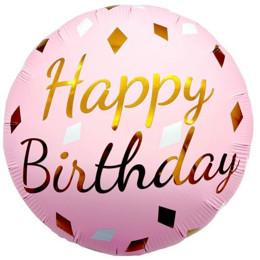 18" Happy Birthday - Round Pink (20ct) - Party America