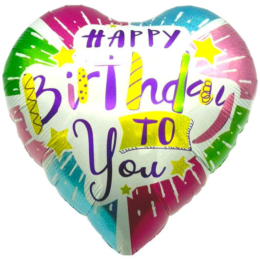 18" Happy Birthday - Sparkle Heart (20ct) - Party America
