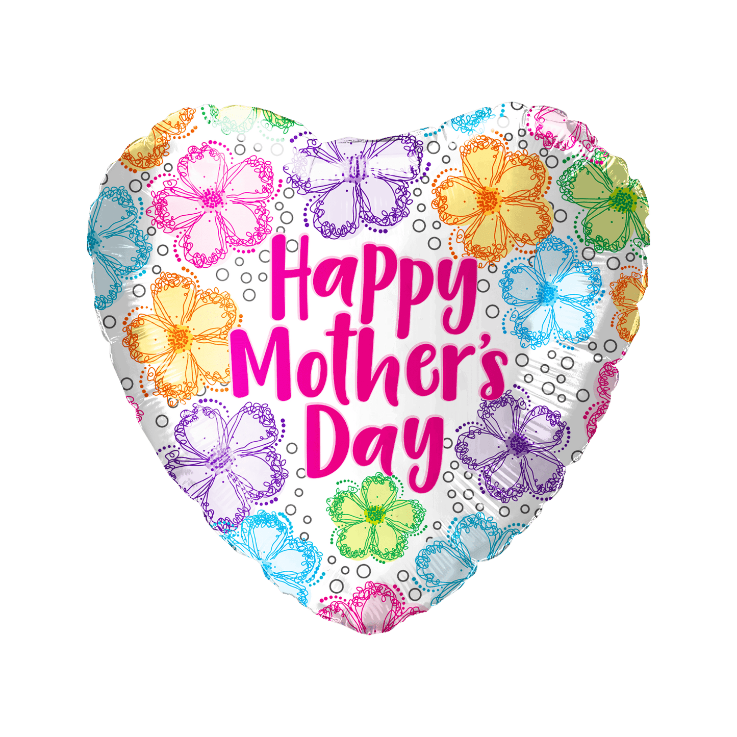 18" Happy Mother's Day Colorful Daisy (50ct) - Party America