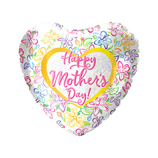 18" Happy Mother's Day Flowers (50ct) - Party America