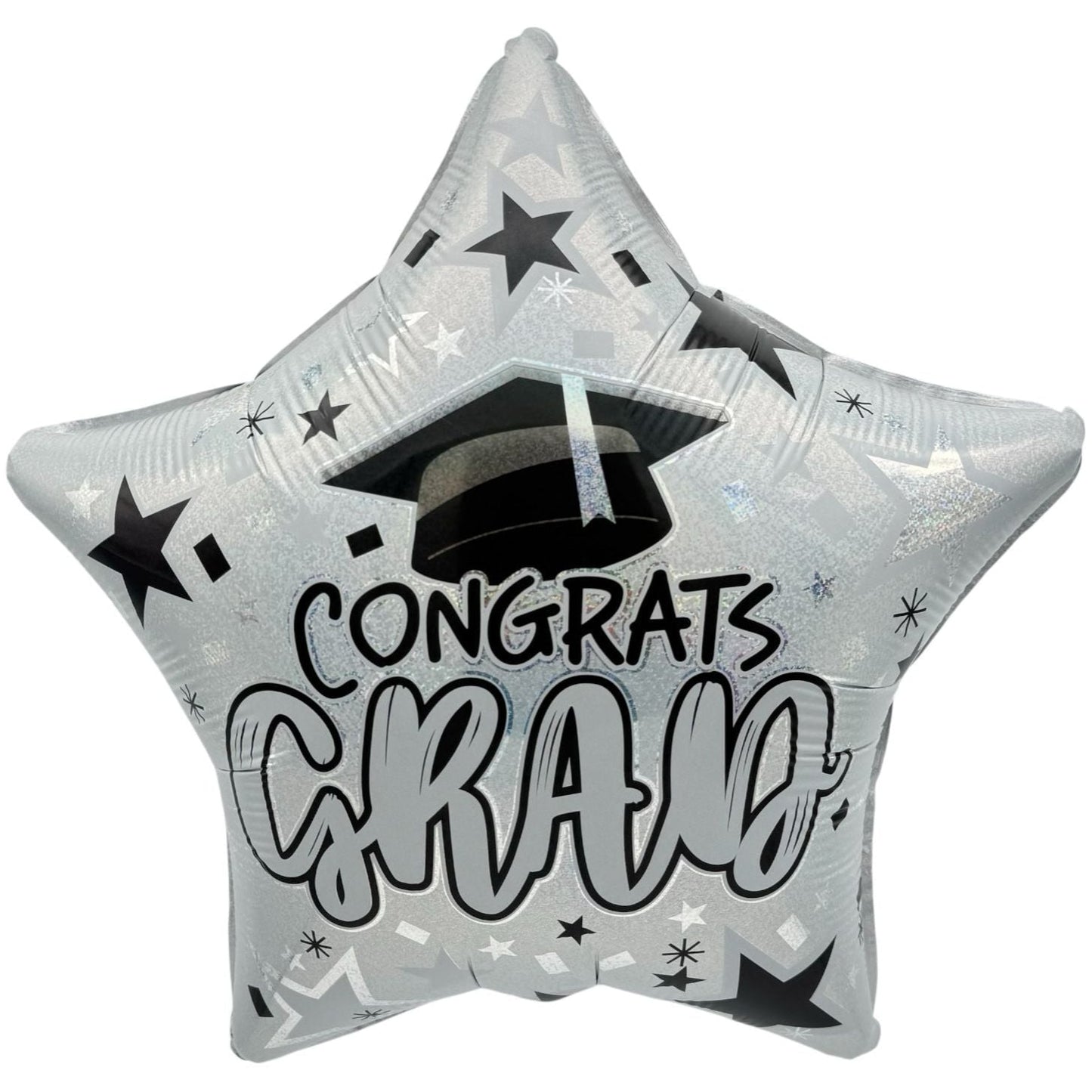 18" Holographic Graduation White Star (50ct) - Party America