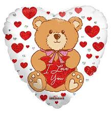 18" I Love You Bear Heart - Winner Party