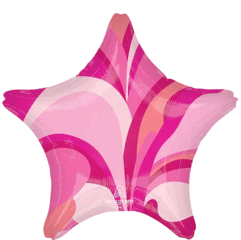 19" Star - Pink Macro Marble - Anagram