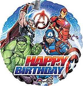 18" Marvel Avengers Happy Birthday (10ct) - Anagram