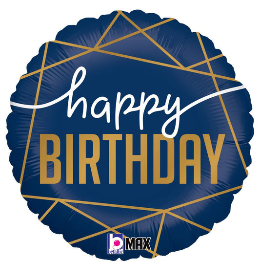 18" Navy Birthday - Betallic