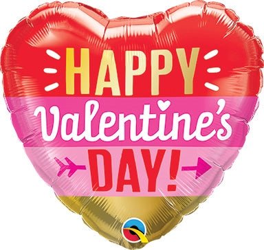 18" Valentine's Day Arrow Stripes - Qualatex