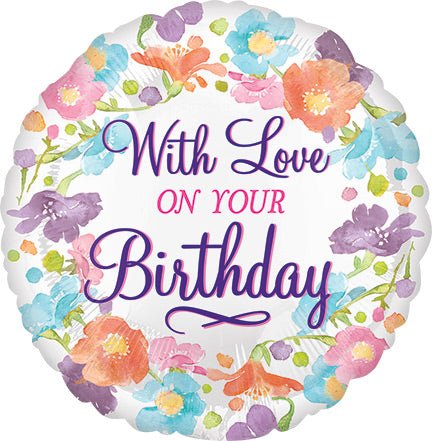 18" With Love On Your Birthday (10ct) - Anagram