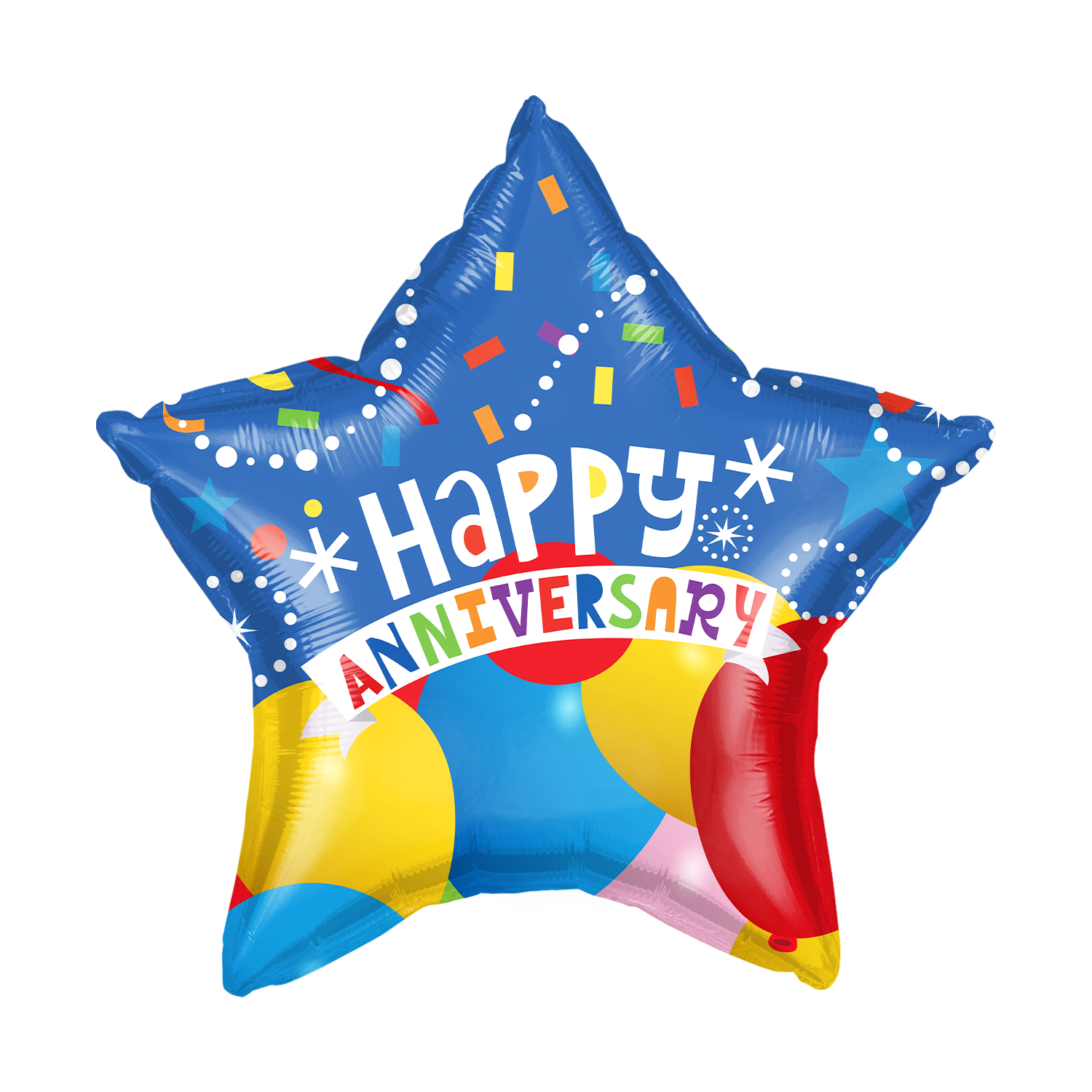 18in Happy Anniversary Star 18″ Metal Balloon by null from Instaballoons