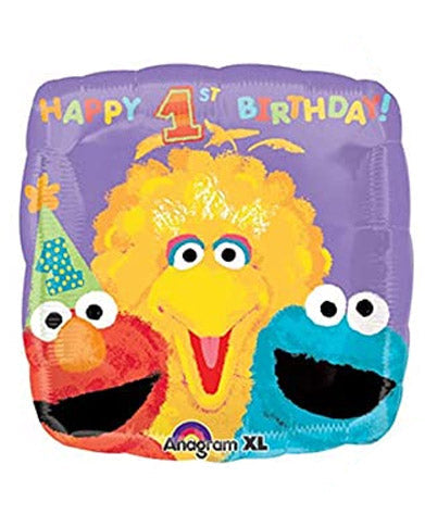 18in Sesame 1st Bday 18″ Foil Balloon by Anagram from Instaballoons