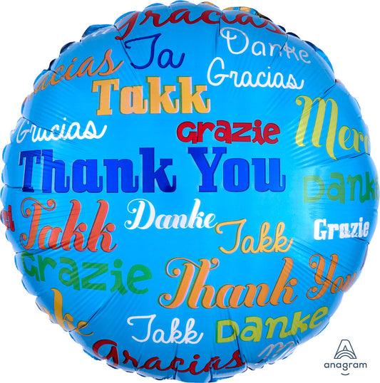 18in Thank You Stripes 18″ Foil Balloon by Anagram from Instaballoons