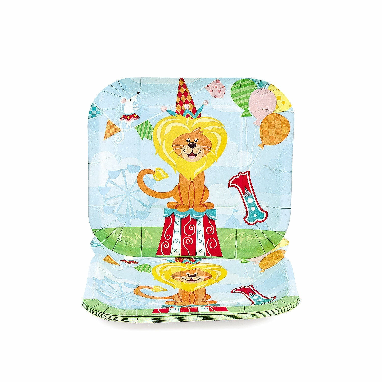 1st Birthday Circus Paper Plates 7″ by Fun Express from Instaballoons