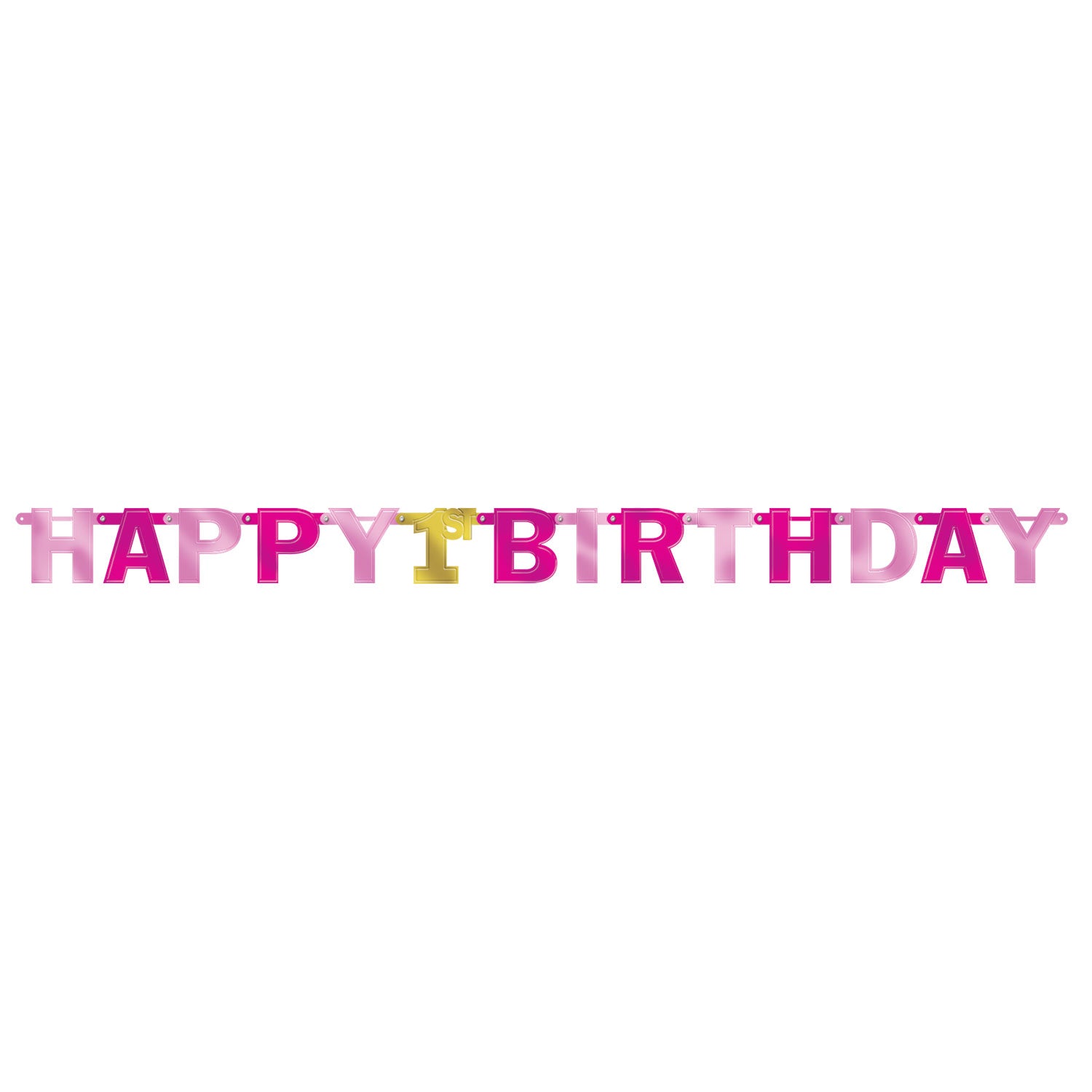 1st Birthday Girl Flag Banner by Amscan UK from Instaballoons