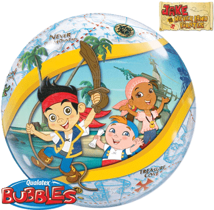 22" Bubble Balloon - Jake and the Never Land - Qualatex