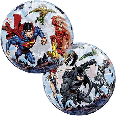 22in JL Super Heroes Bubble 22″ Foil Balloon by Qualatex from Instaballoons