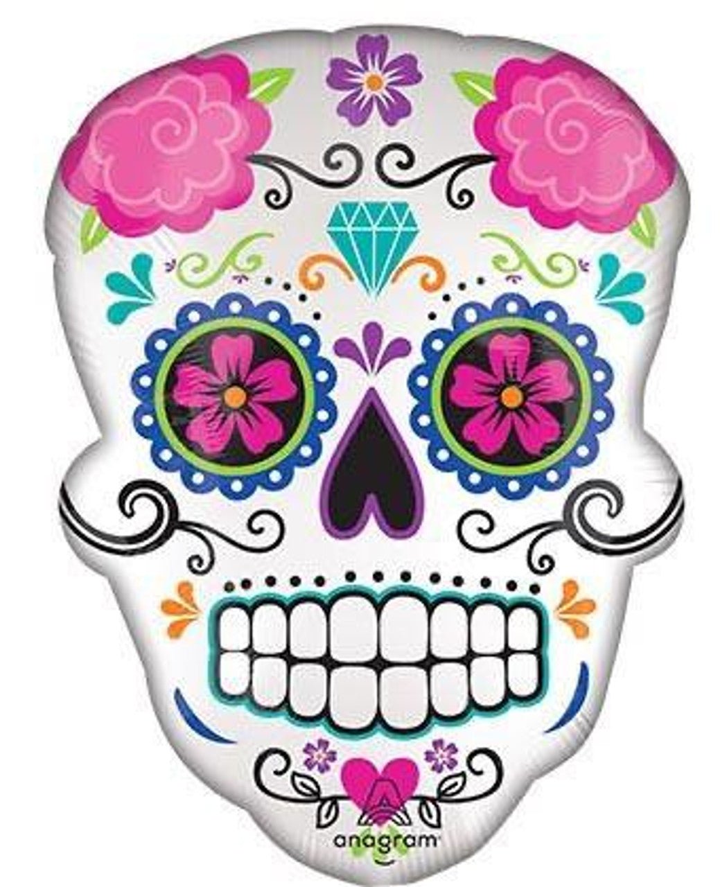 24" Satin Sugar Skull (5ct) - Anagram