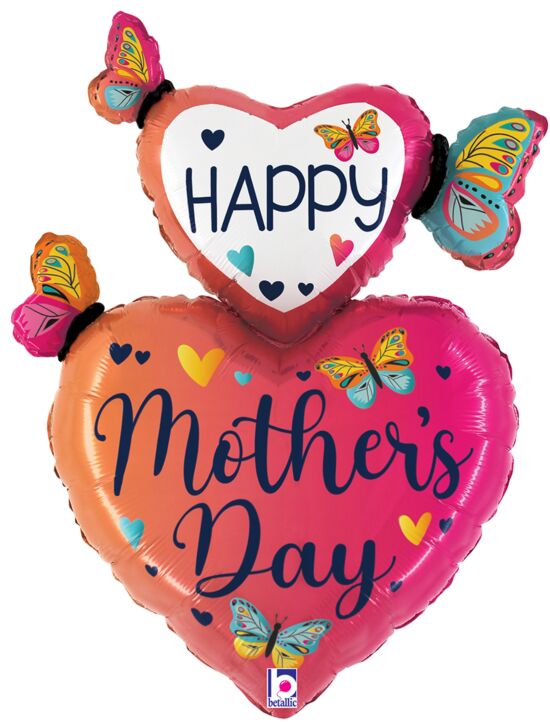 Mother's Day Butterfly Hearts 31″ Balloon
