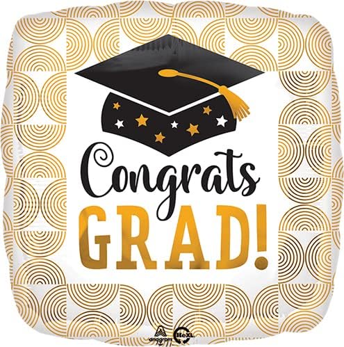 28" Congrats Grad Ribbed Lines (5ct) - Anagram