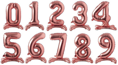 28" Standing Foil Numbers - Rose Gold - Winner Party