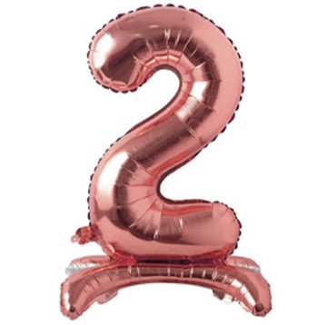 28" Standing Foil Numbers - Rose Gold - Winner Party