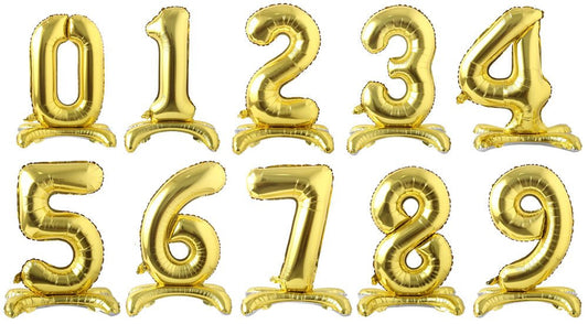 28" Standing Number Balloon - Gold - Winner Party