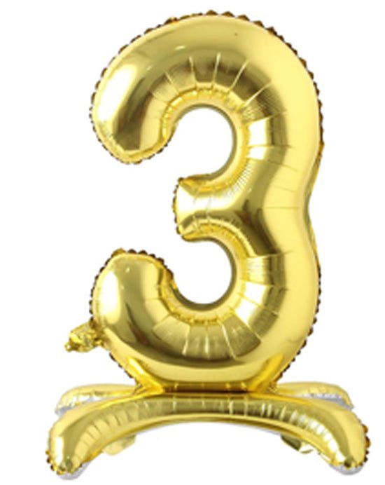 28" Standing Number Balloon - Gold - Winner Party