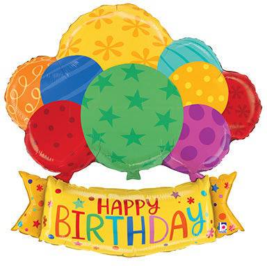 29" Birthday Balloons Banner - Foil Balloon (PKG) - Betallic