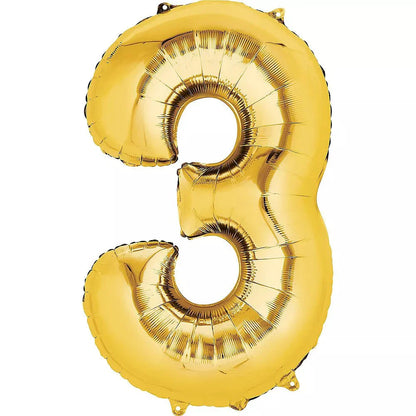 34" Balloon Numbers - Gold - Party America