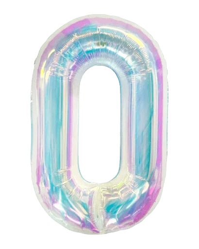 34" Balloon Numbers - Iridescent - Winner Party