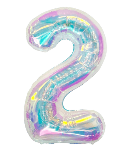 34" Balloon Numbers - Iridescent - Winner Party