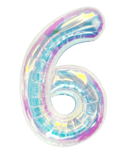 34" Balloon Numbers - Iridescent - Winner Party
