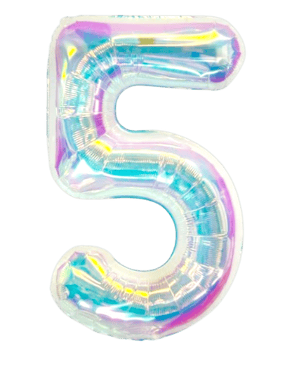 34" Balloon Numbers - Iridescent - Winner Party