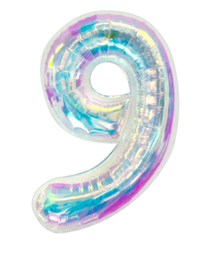 34" Balloon Numbers - Iridescent - Winner Party