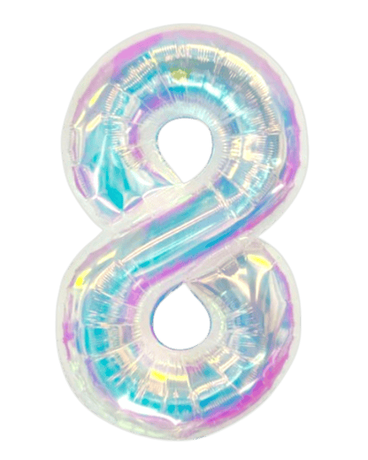 34" Balloon Numbers - Iridescent - Winner Party